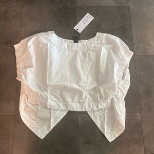 Bobi white cross over back top size small